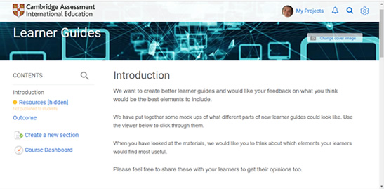 Feedback about Learner Guides