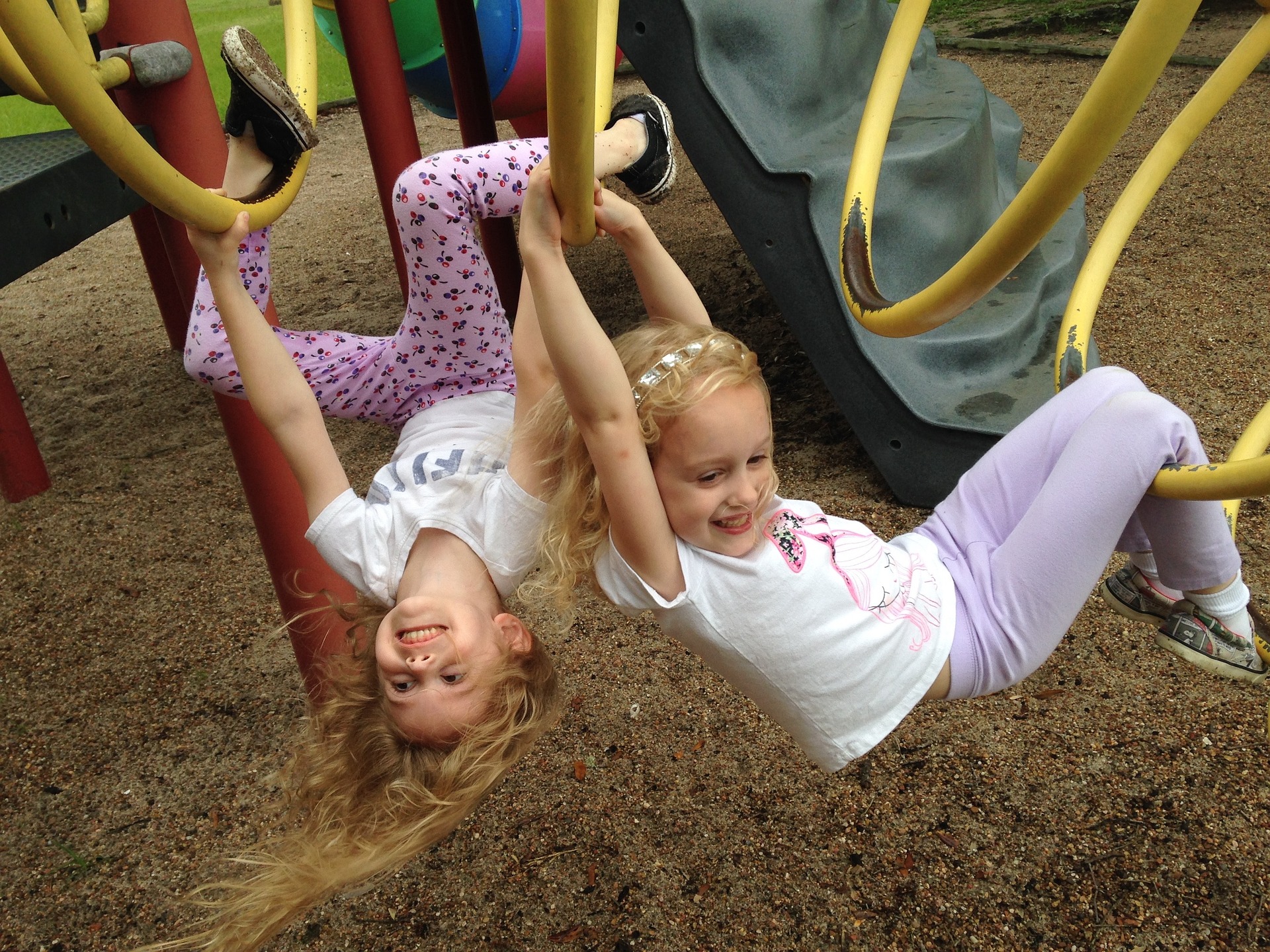 Children using climbing apparatus