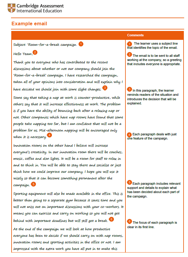 Writing An Email Online Learning Area