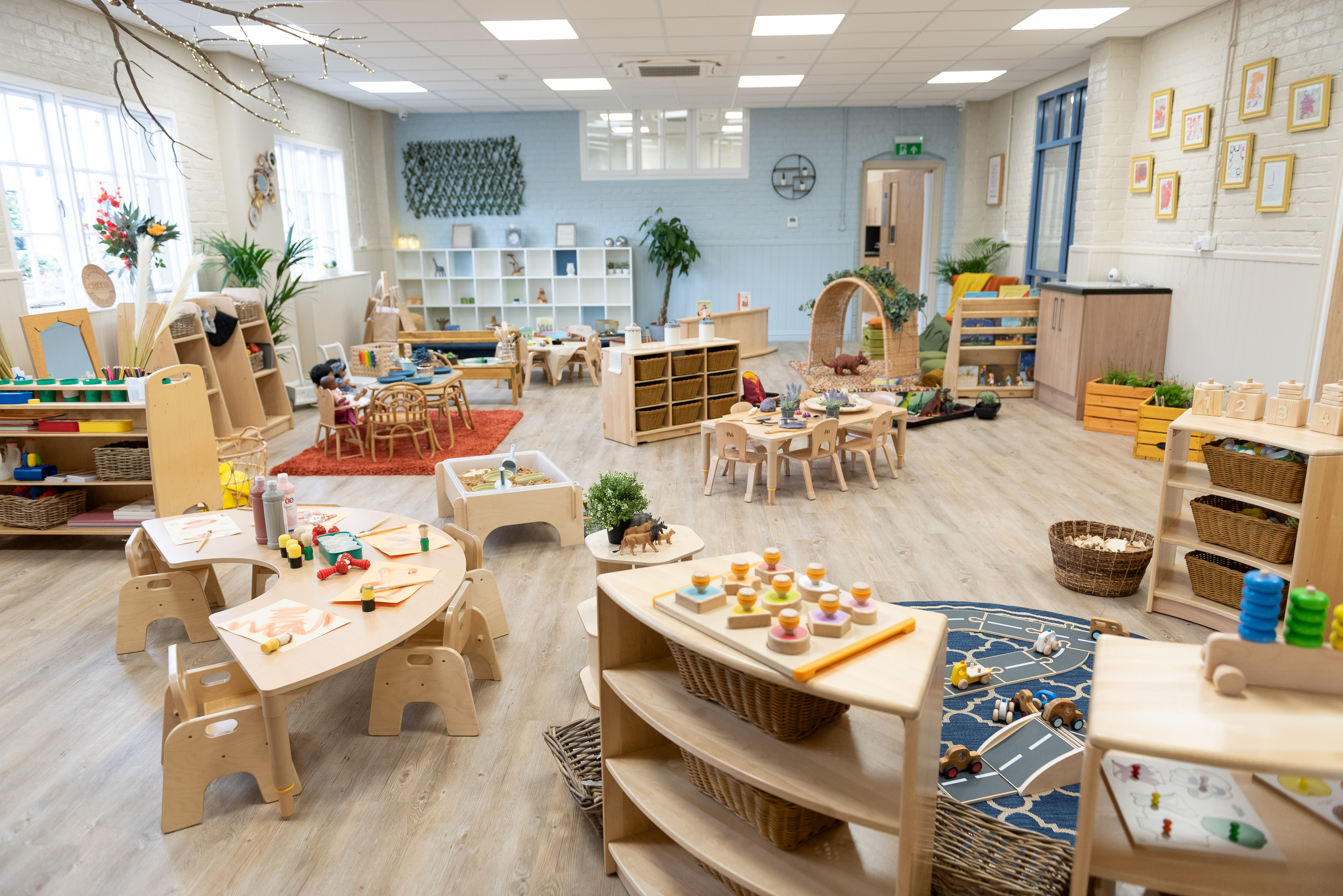 Indoor setting with a range of activities available